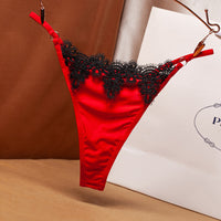 Ladies Embroidered Thongs