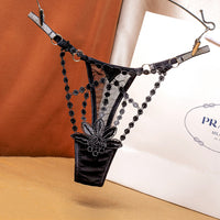 Ladies Embroidered Floral Temptation Thongs