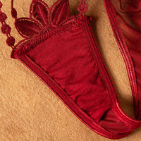 Ladies Embroidered Floral Temptation Thongs