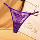 Ladies Mesh Embroidered Lace Thongs