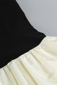 Lapel Fake Open Back A-Line Gown