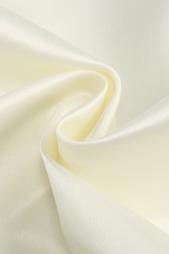 Lapel Fake Open Back A-Line Gown