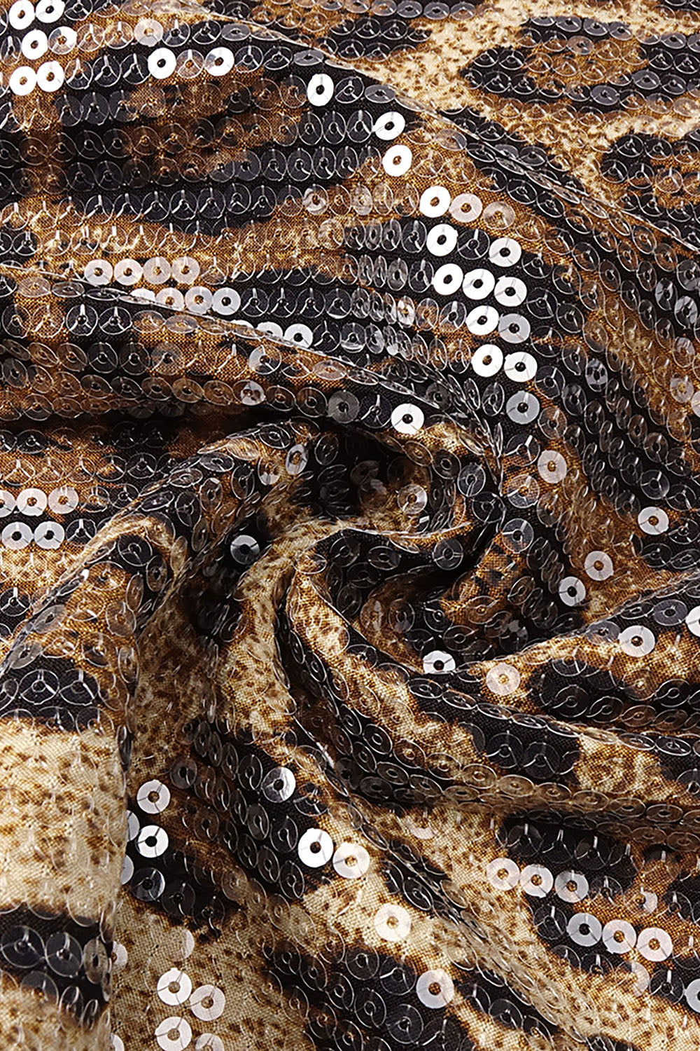 Leopard-print Caped Gown