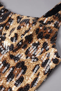 Leopard-print Caped Gown