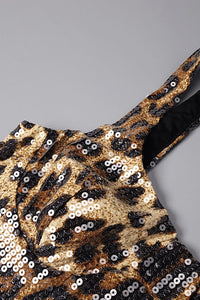 Leopard-print Caped Gown