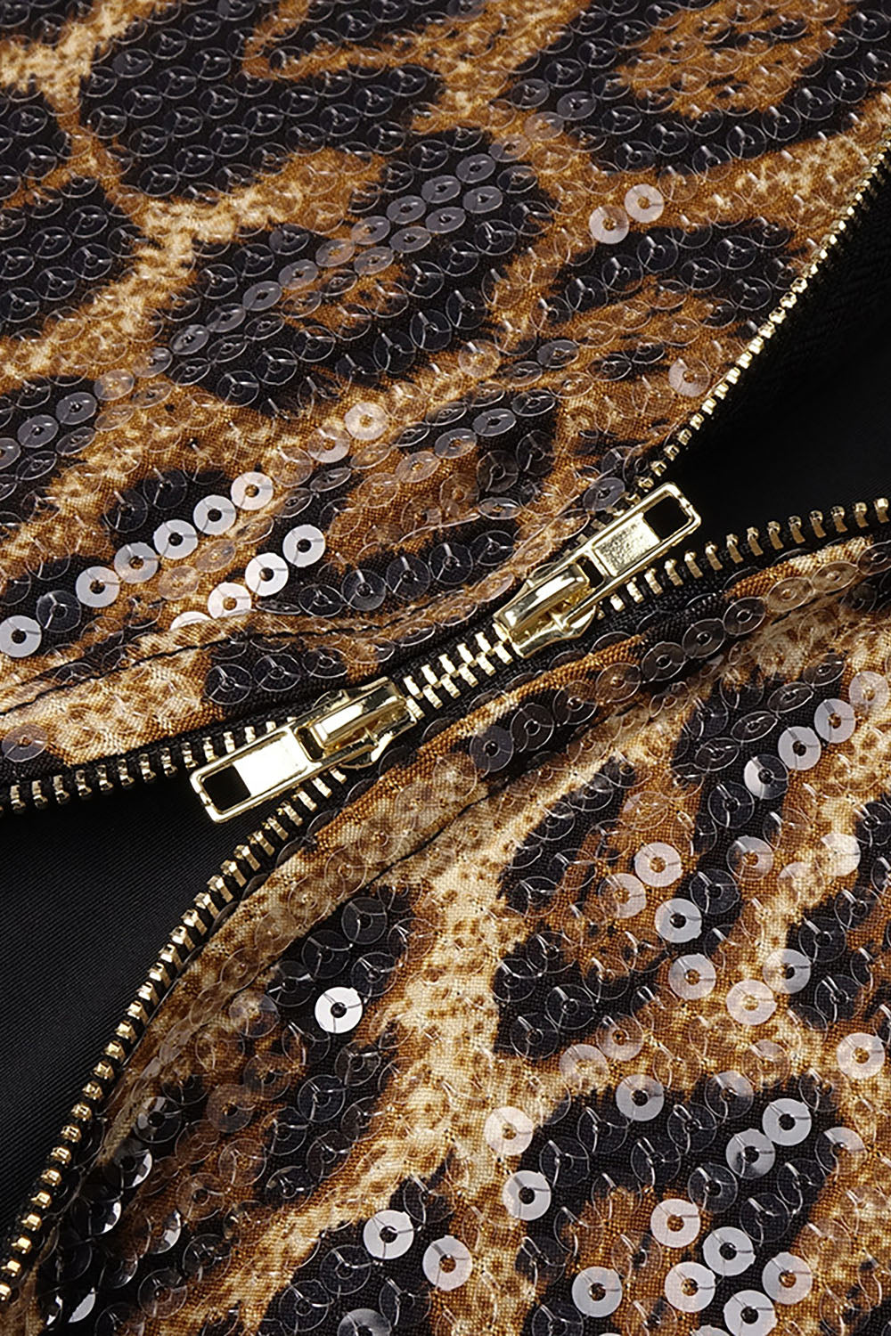 Leopard-print Caped Gown