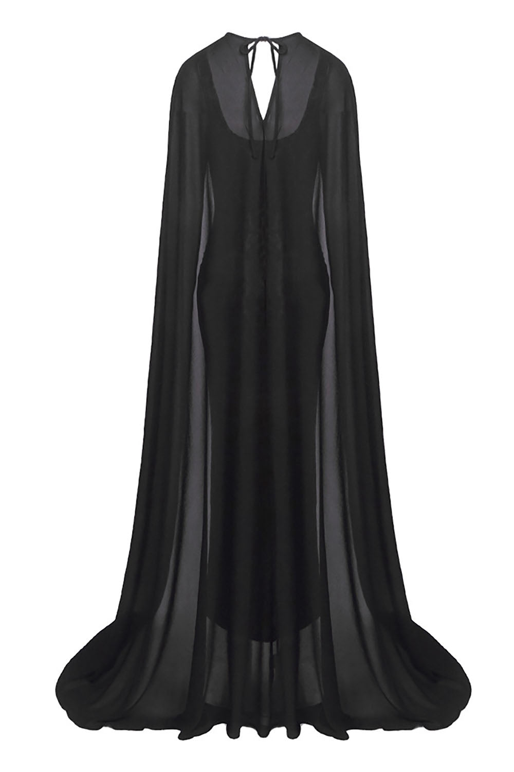 Leopard-print Caped Gown