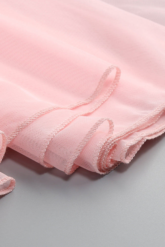 Long Sleeve Jacket & Mesh Maxi Skirt Set