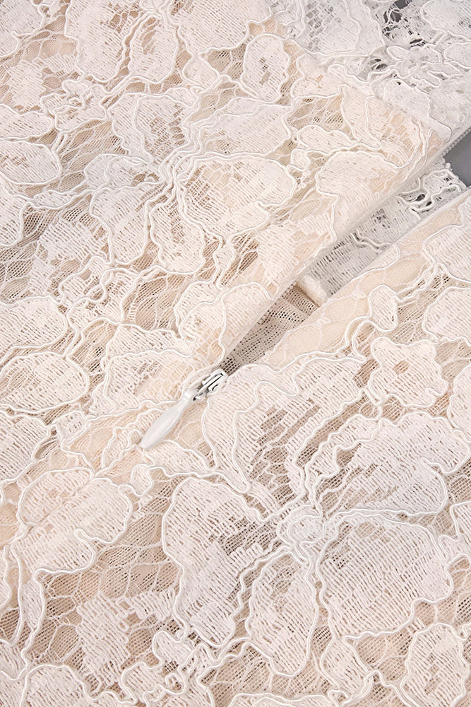 Long Sleeve Lace Corset Gown