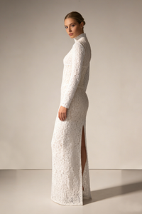 Long Sleeve Lace Corset Gown