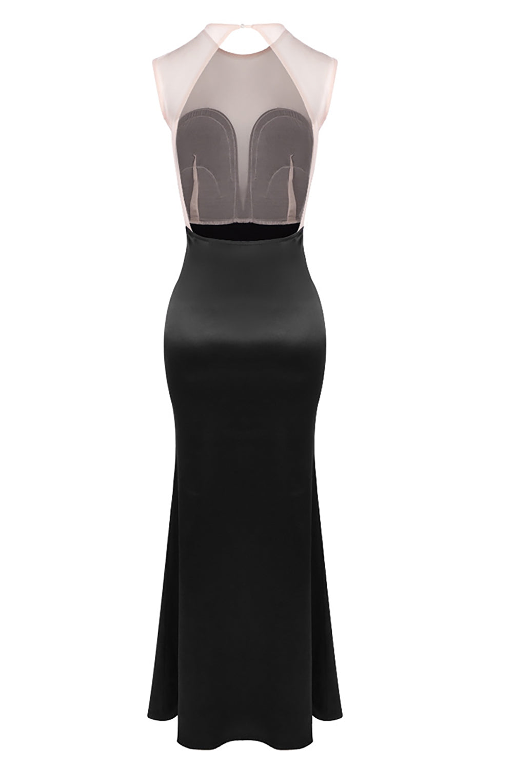 Mesh-paneled Fringe-detail Maxi Dress CHICIDA Mesh-paneled Fringe-detail Maxi Dress CHICIDA