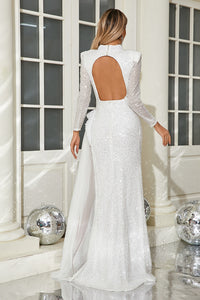 Mock Crystal Sequin Gown