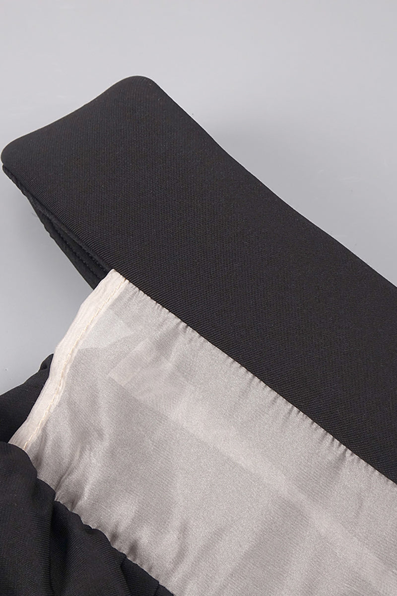 Off-Shoulder Draped Maxi Dress in Black