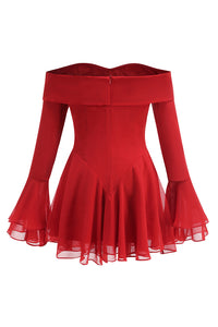 Off-shoulder A Line Dress