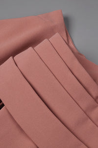 Off-shoulder Draped Midi Dress in Pink