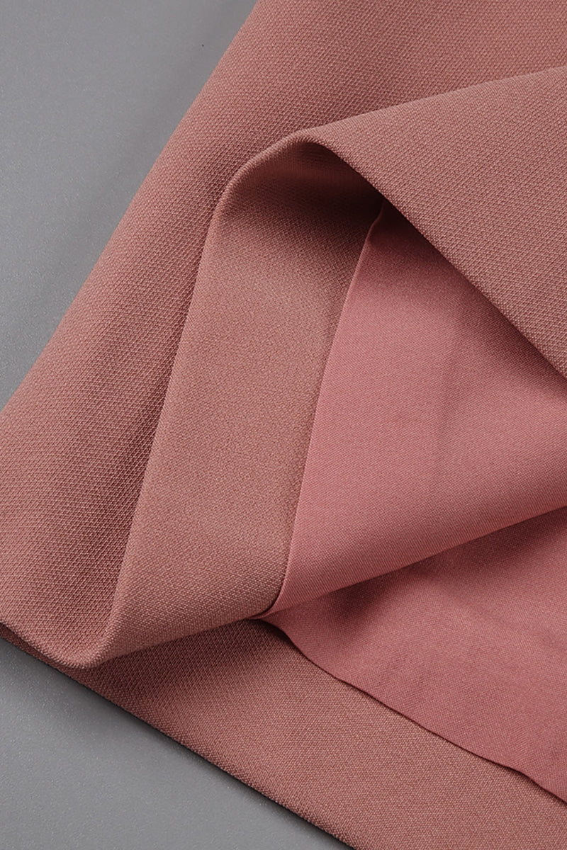 Off-shoulder Draped Midi Dress in Pink