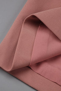 Off-shoulder Draped Midi Dress in Pink