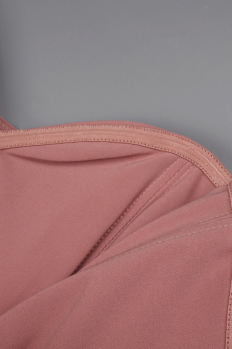 Off-shoulder Draped Midi Dress in Pink