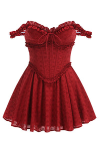 Off-shoulder Ruffle A-line Dress