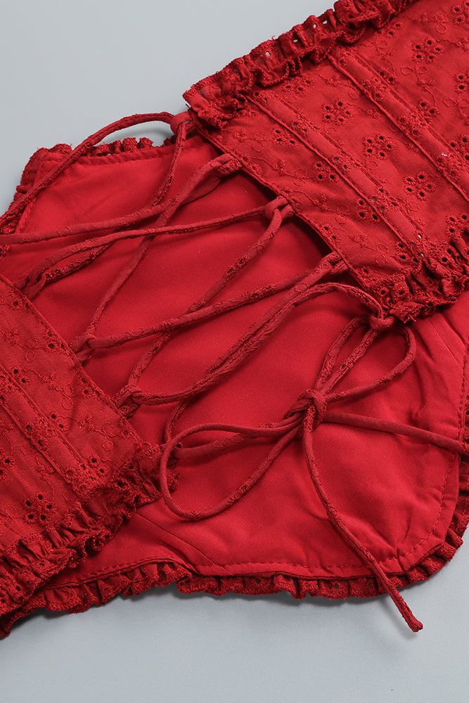 Off-shoulder Ruffle A-line Dress