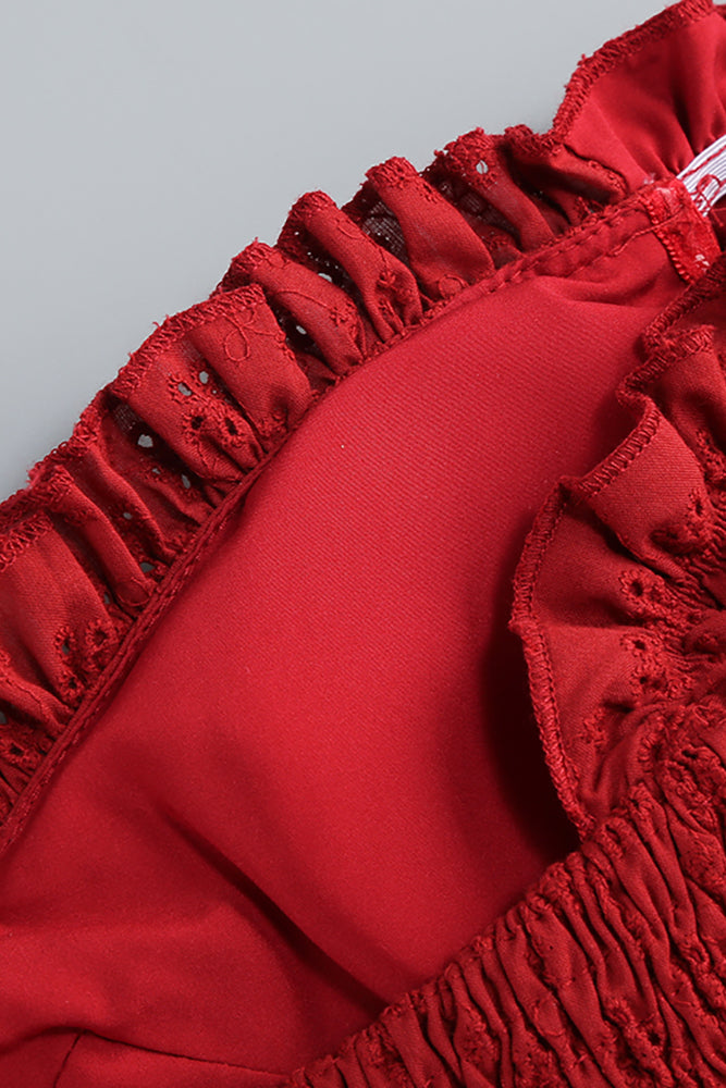 Off-shoulder Ruffle A-line Dress