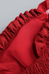 Off-shoulder Ruffle A-line Dress