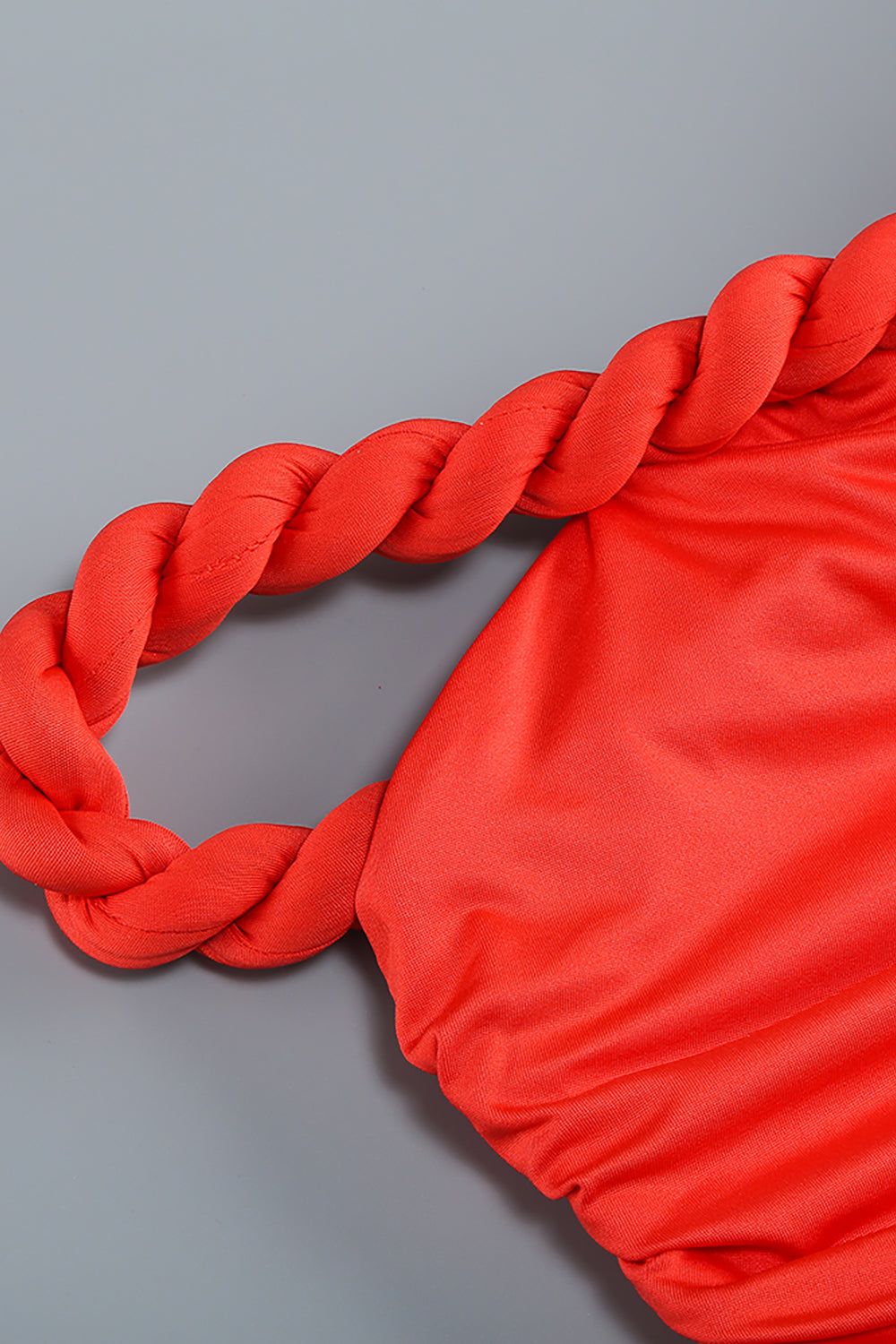 Off Shoulder Twist Knot Ruched Mini Dress