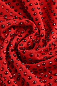 One Shoulder Crystal Embellished Maxi Dress