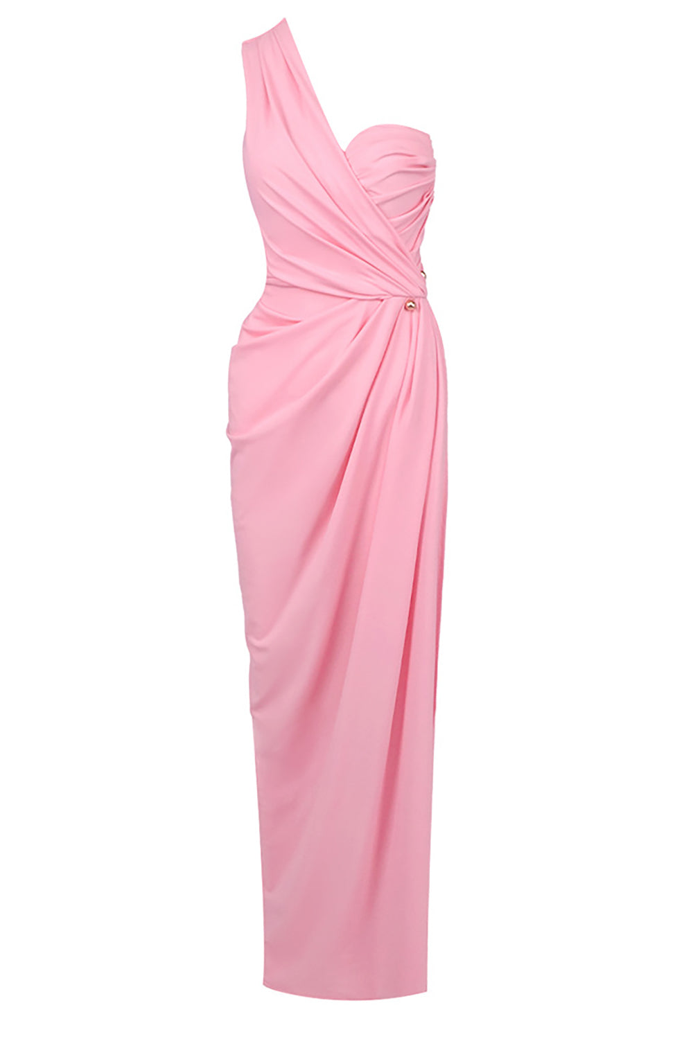 One Shoulder High Split Gown