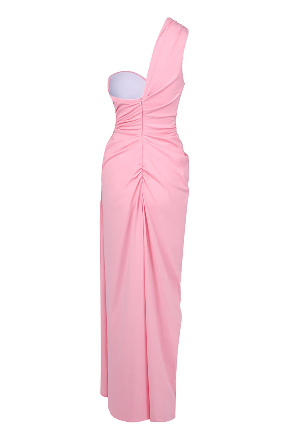 One Shoulder High Split Gown