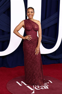 One Shoulder Lace Maxi Dress