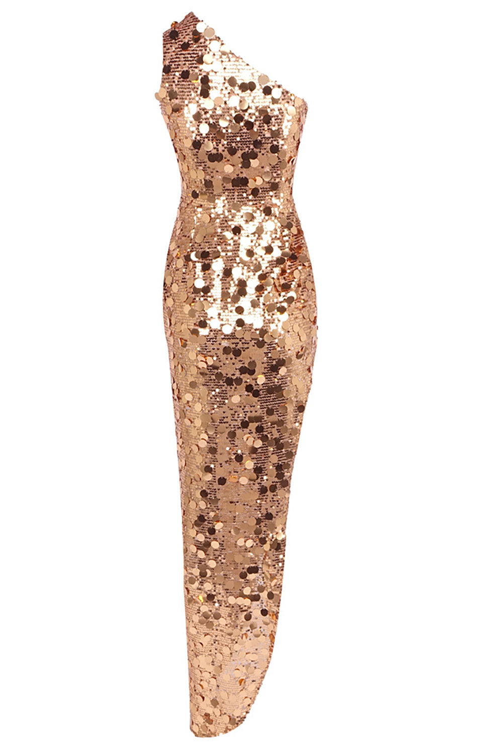 One Shoulder Sequin Gown