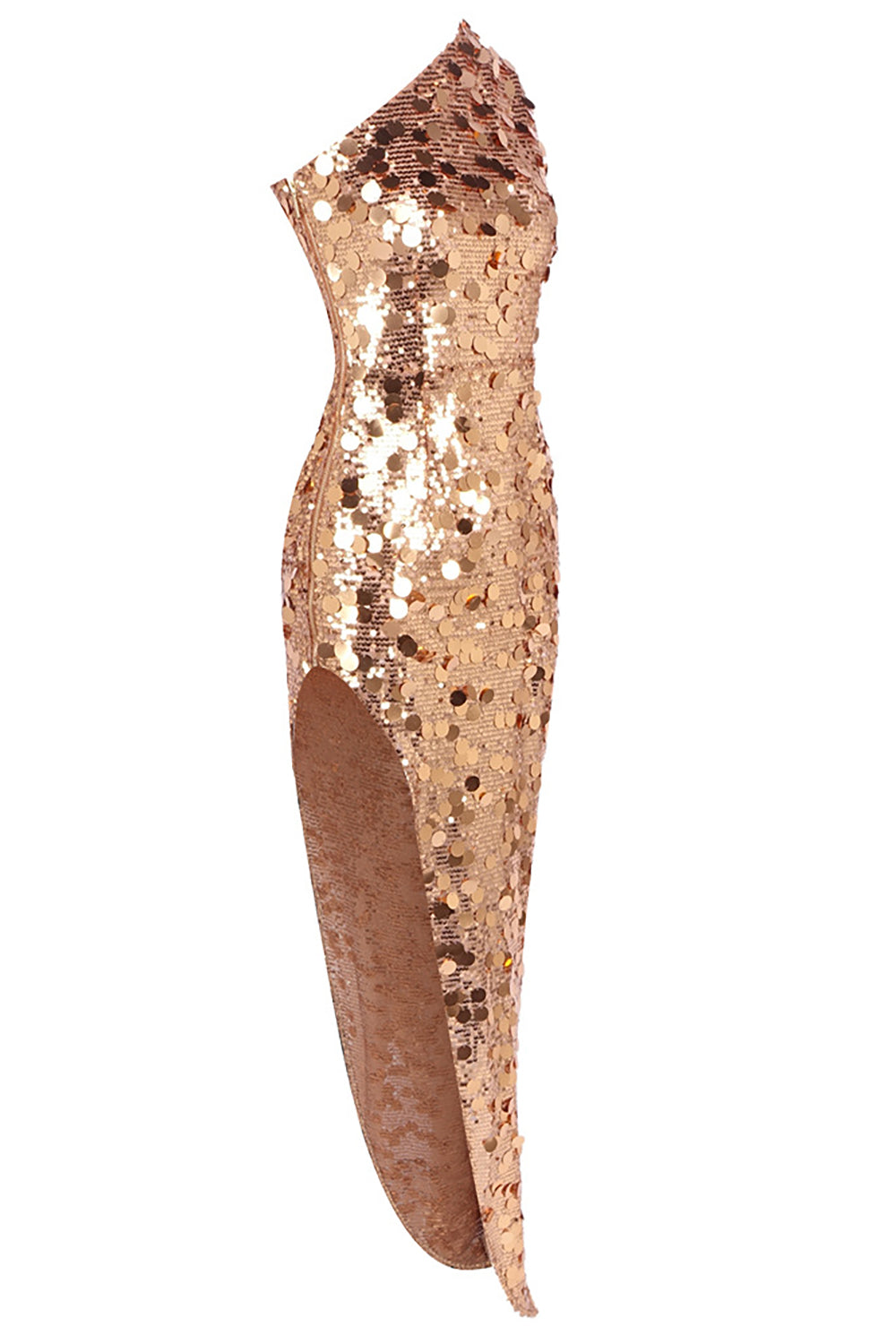 One Shoulder Sequin Gown