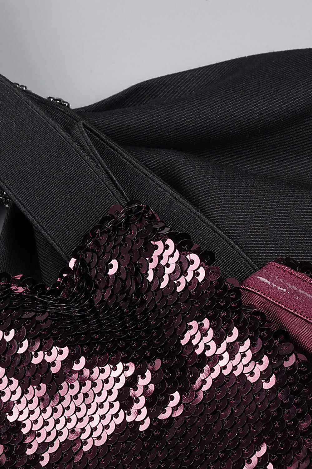 One Shoulder Bow Sequin Maxi Dress