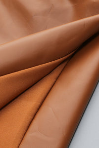 One Shoulder Faux Leather Mini Dress