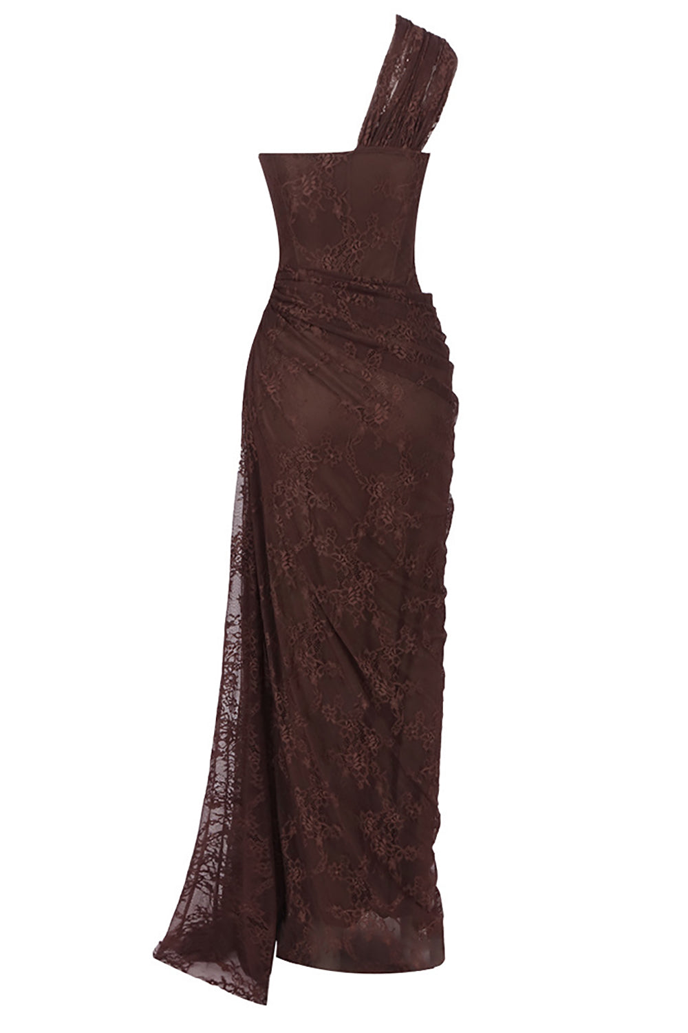 One Shoulder Lace Maxi Dress