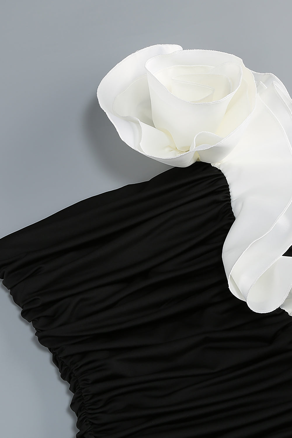 One Shoulder Peony Ruffle Gown