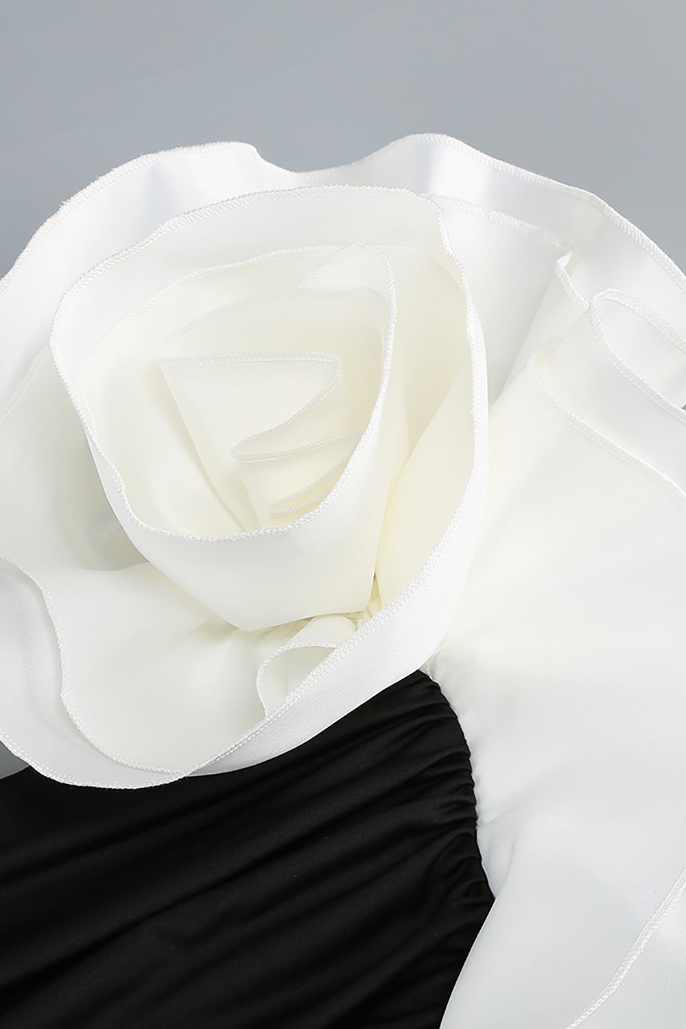 One Shoulder Peony Ruffle Gown