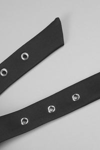 Open-Back Buckle-Embellished Maxi Dress