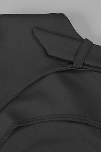 Open-Back Buckle-Embellished Maxi Dress