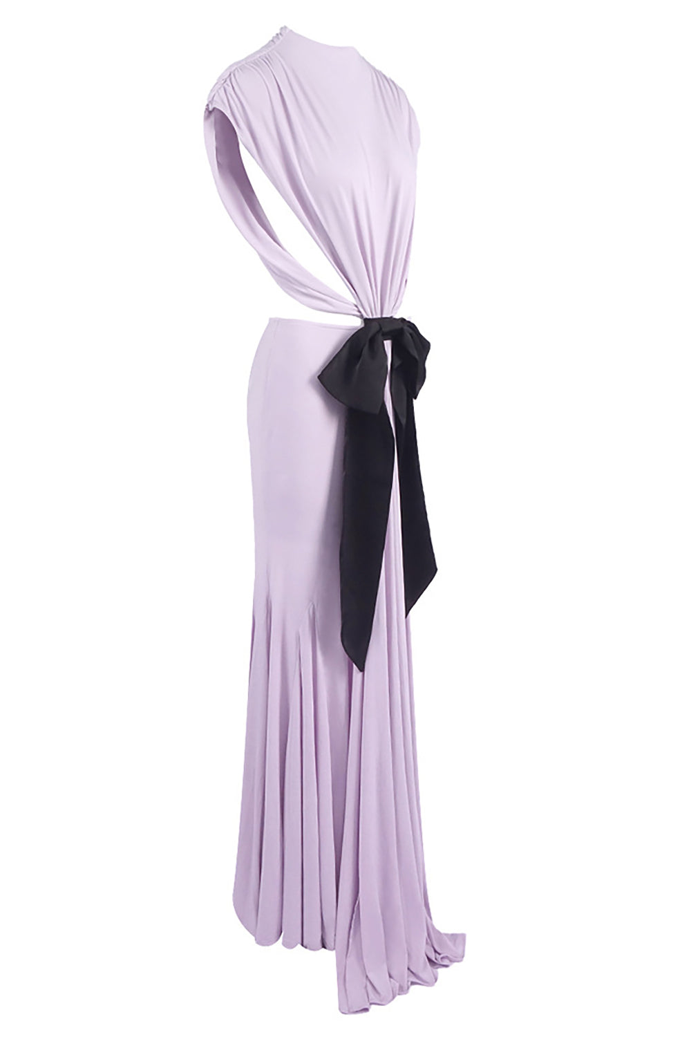 Open Back Bow Jersey Dress