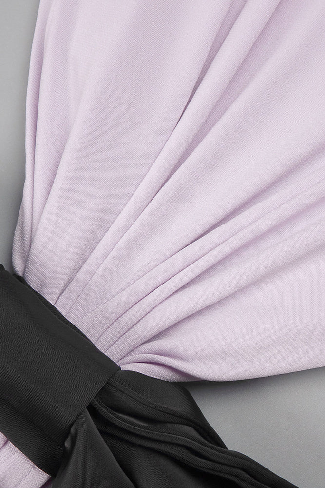 Open Back Bow Jersey Dress