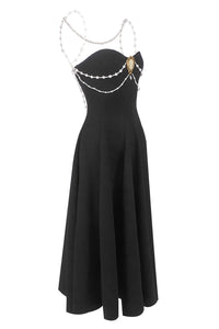 Pearl Chain Decor A-line Dress
