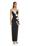 Pearl Strappy Flower Maxi Bandage Dress