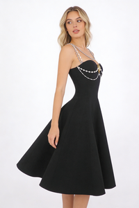 Pearl Chain Decor A-line Dress