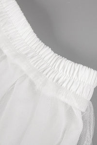 Strapless Petal Layerd Velvet Mini Dress