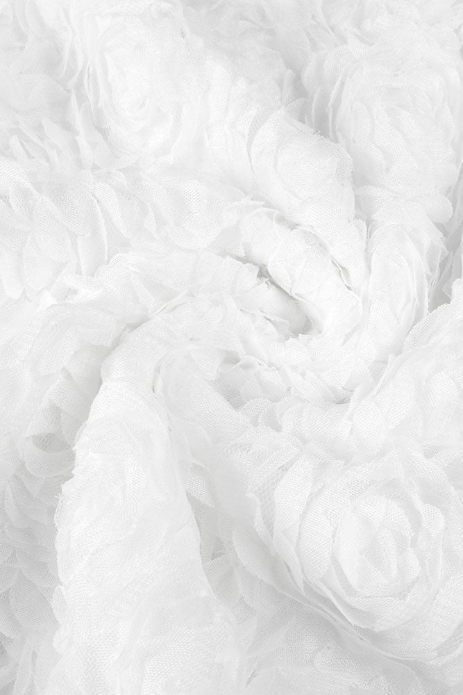 Strapless Petal Layerd Velvet Mini Dress