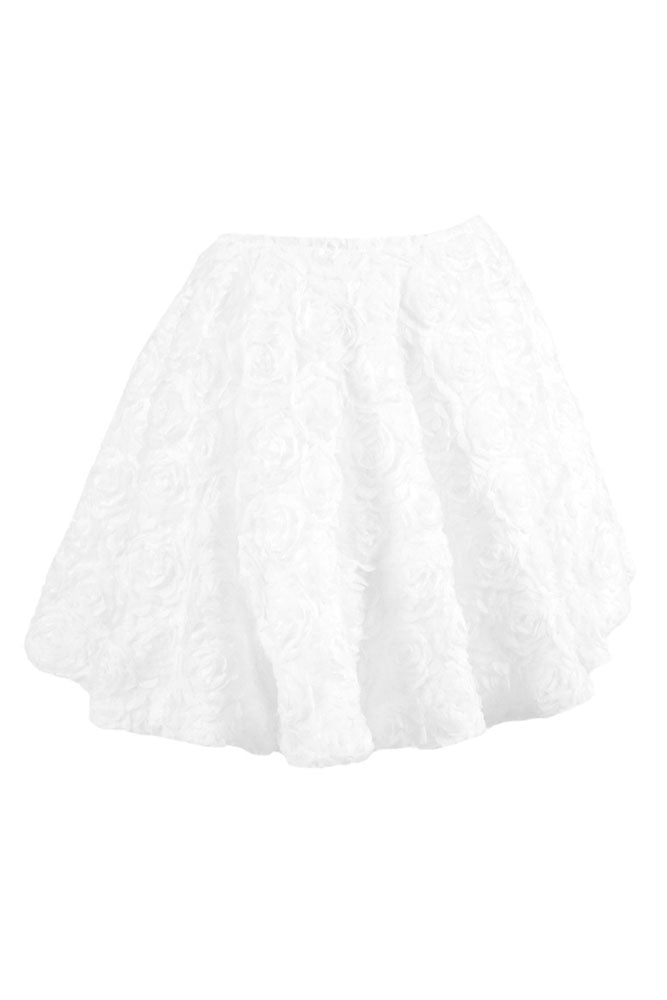 Strapless Petal Layerd Velvet Mini Dress