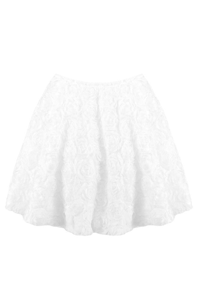 Strapless Petal Layerd Velvet Mini Dress