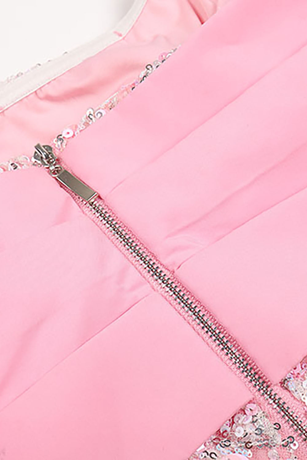 Pink Off Shoulder Sequin Bianca Dress